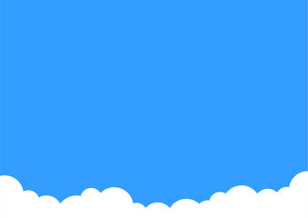 雲と青空の背景素材　A判横