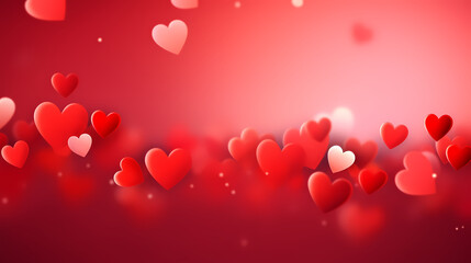 Obraz premium Valentine's Day background with hearts, love and romance background
