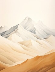 Minimalist Mountain Landscapes: Field Painting with Simplistic Summit Strokes