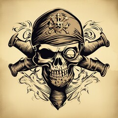 pirate symbol illustration background