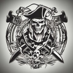 pirate symbol illustration background