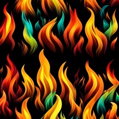 colorful fire illustration background