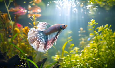Beautiful betta fish, Generative AI