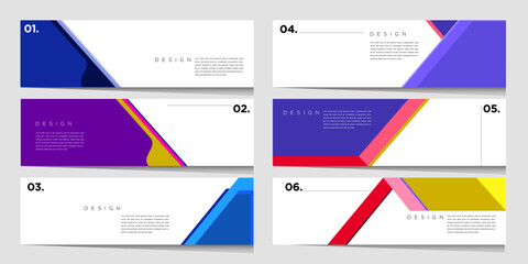 Vector Colorful Abstract Geometric Banner Design Template for Summer