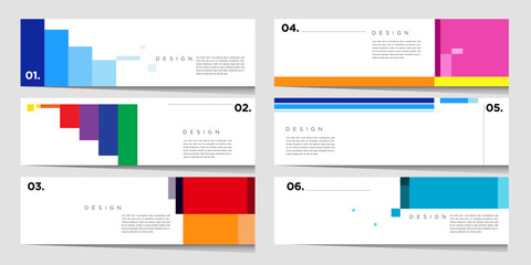 Vector Colorful Abstract Geometric Banner Design Template for Summer