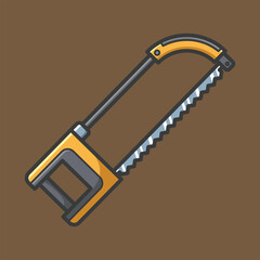 Simple cartoon carpentry and construction tools for home equipment and maintenance vector design art