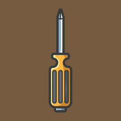 Simple cartoon carpentry and construction tools for home equipment and maintenance vector design art