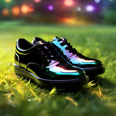 shoes on grass