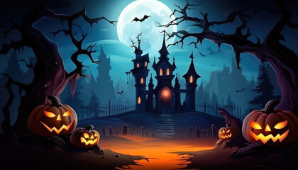 Fototapeta premium Background for Halloween celebration party poster design