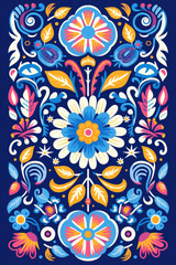 Fototapeta premium Background wallpaper from colorful flower shapes and patterns