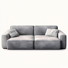 Chic modular sofa isolated on white background