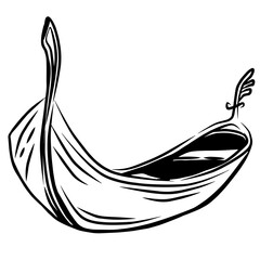 Gondola Clipart Canoe illustration Venice vector travel illustration vacation clipart 
