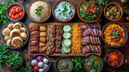 Fototapeta premium Turkish Culinary Treasures: A Blend of East and West