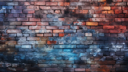 Brick wall background, delicate colors grunge texture or pattern for design, wallpaper. Generative ai