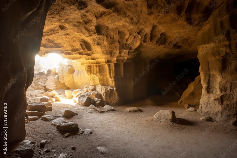 Wall mural ancient cave with ancient Design 