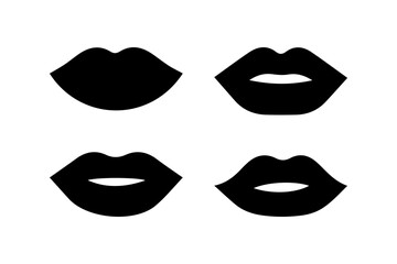 Women lips icon set. Sexy lips