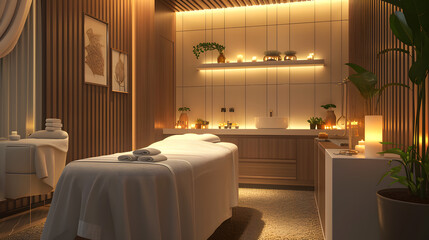 Ambient Spa Decor: Relaxing Massage Therapy - Powered by Adobe