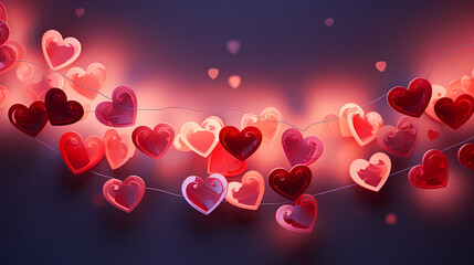 Valentine's Day background with hearts, love and romance background