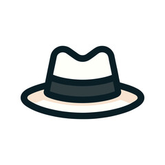 Vector image of a stylized fedora.