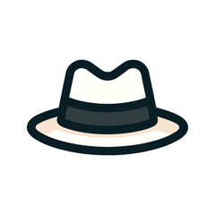 Vector image of a stylized fedora.