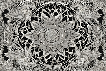 A symmetrical pattern with intricate details