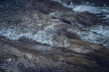 A rapid flow of mountain river