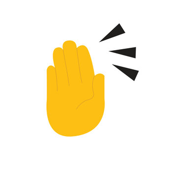 hand high five emoji vector fast slap slapping