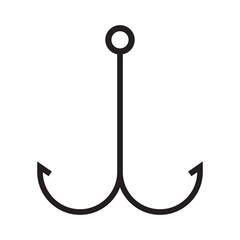 fishing hook icon vector