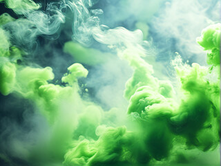 Fototapeta na wymiar green smoke background