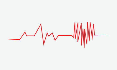 Heartbeat pulse vector line icon. Pulse isolated on white background. Heartbeat, cardiogram. Vector illustration for medical offers and websites.