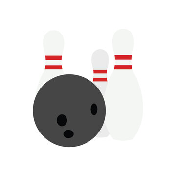 recommend clip art: Bowling pins ball sports emoji vector