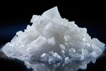 Small accumulation of sea salt crystals