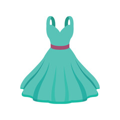 Dress emoji vector illustration