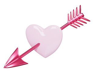 Valentine 3D icon image Ideal for digital greetings, this 3D image conveys affection with elegance and adds a touch of celebration isolated on a transparent background.