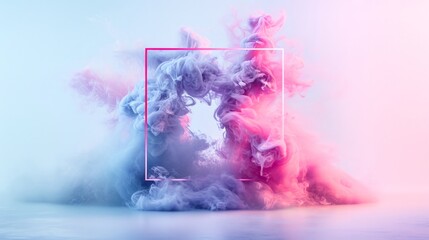 A mesmerizing magenta fog swirls in a circular pattern, evoking a sense of mystique and artistic flair captured in a single screenshot