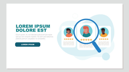 Vektor-Illustration der Auswahl des Personals - Rekrutierungskonzept