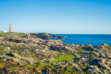 views of the Butt of Lewis Lighthouse and its seascape, isle of Lewis, Scotland