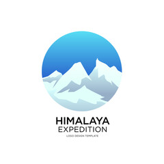 Obraz premium Vector illustration mountain and Himalaya for adventure logo design