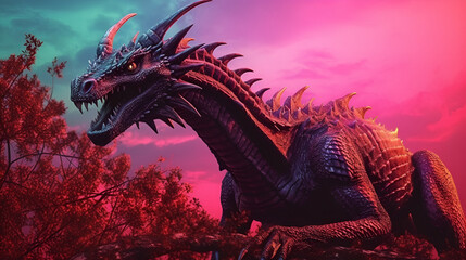 Beautiful Dragon Design, Perfect For Your Project or Wallpaper, Ai Generative