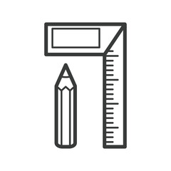 Simple cartoon carpentry and construction tools for home equipment and maintenance outline vector design art