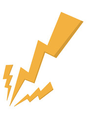 Lightning doodle flat illustration with yellow color that can be use for social media, wallpaper, sticker, t-shirt, e.t.c. | Hand Drawn Thunderbolts Or Thunder clap