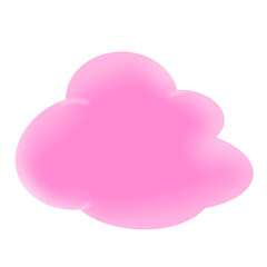 Clouds doodle weather illustration with pink color that can be use for social media, sticker, wallpaper, e.t.c
