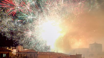 Fuochi d'artificio sulla città di Acireale 1854