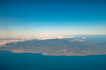 Vista aerea della costa meridionale della Calabria 1870