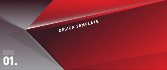 Vector Red abstract background and layout banner design template