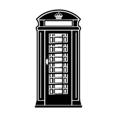 London Phone Box vector illustrator.