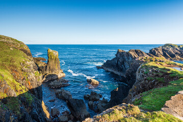 views of the Butt of Lewis Lighthouse and its seascape, isle of Lewis, Scotland