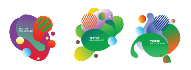 Vector Colorful Abstract Fluid Geometric Background for Summer