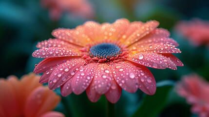 beautiful vibrant macro shots of wet blooming flowers with drops of morning dew professional floral macro photography close up macros wallpapers 16:9 for widescreen