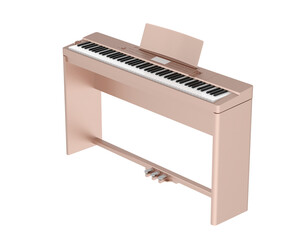 Digital piano isolated on background. 3d rendering - illustration